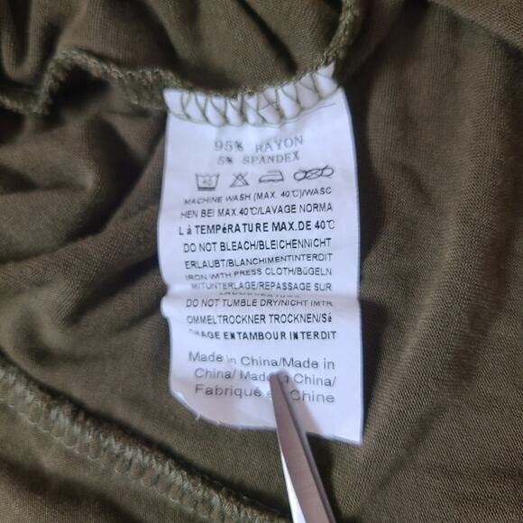 Hotouch Dress Women S Green Lagenlook T Shirt Loose Flowy Midi  Stretch Modest - Picture 4 of 15